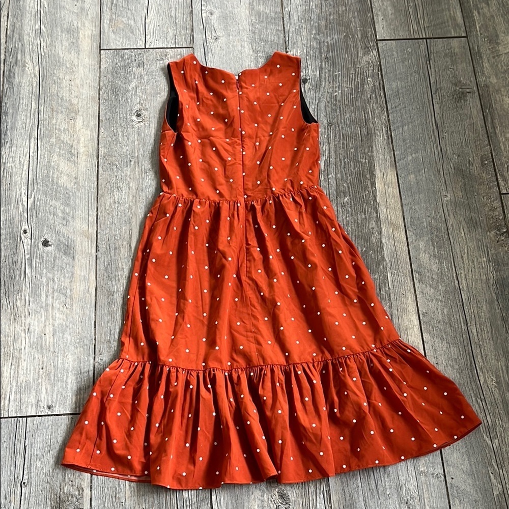 Marc Charming Orange Polka Dot Dress - Picture 9 of 10
